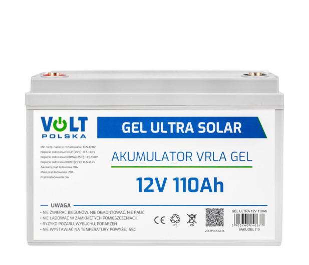 VOLT Akumulator GEL VPRO PREMIUM 12V 110Ah VRLA - 1113766 - zdjęcie 3